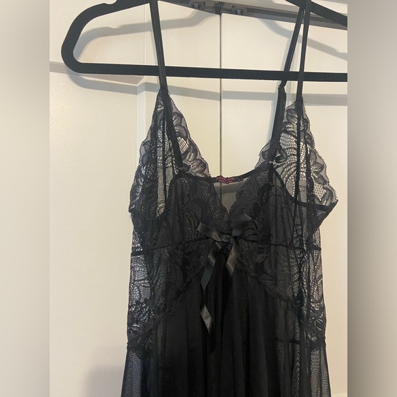 Avidlove Lingerie Lace Babydoll Naughty Exotic Boudoir Black NWOT Large - Picture 5 of 15